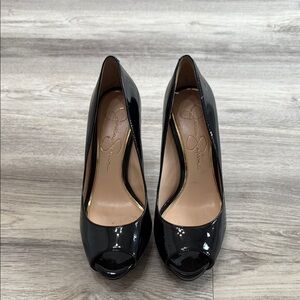 Jessica Simpson Black Patent Leather Heels